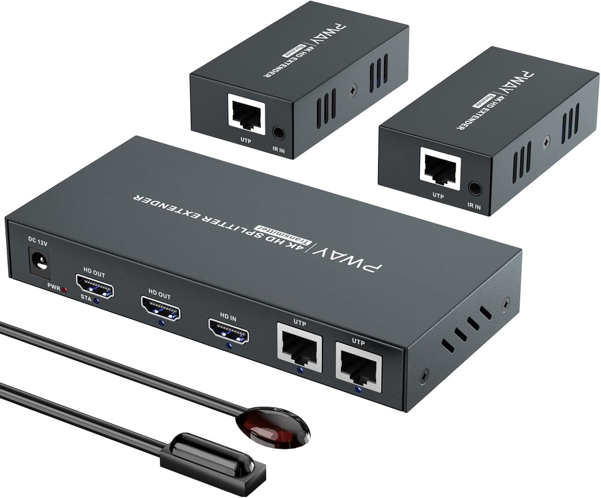 Remote Usb Extender PWAY 4K HDMI KVM USB Extender, 60m
