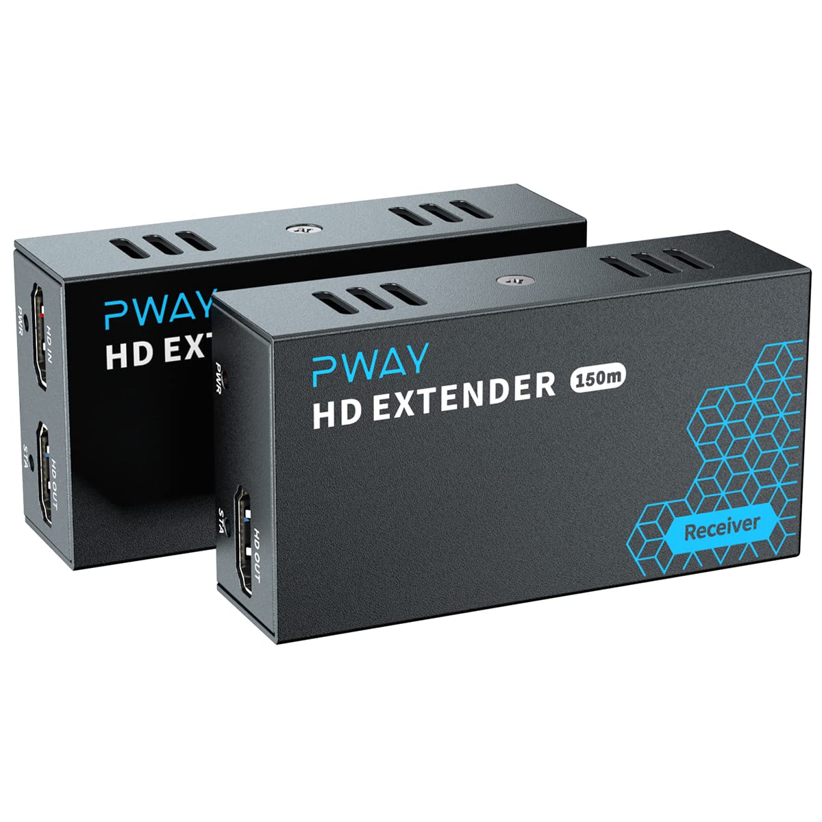 PWAY HDMI Extender 500ft (164m) – 1080p Zero-Latency Over 1Gbps Industrial Network